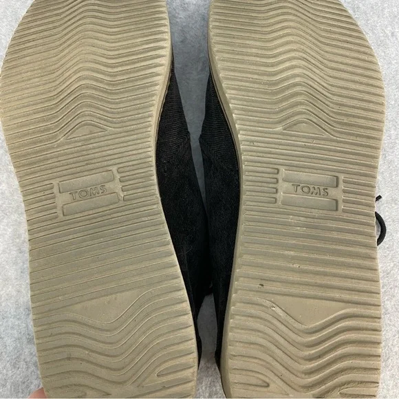 TOMS Men’s Preston Dress Shoes Micro Corduroy Black Lace Up Size 12 GUC - Picture 8 of 8